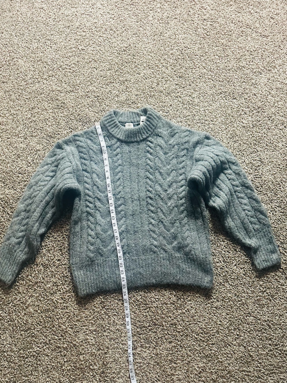 a new day Chunky Cabled Gray Sweater NWT Medium - Picture 7 of 7